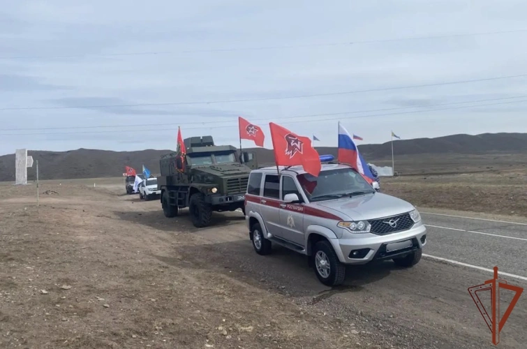 Росгвардейцы в Туве приняли участие в республиканском автопробеге «Десять лет в едином строю»