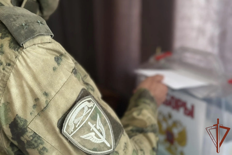 Военнослужащие и сотрудники Южного округа Росгвардии участвуют в Едином дне голосования