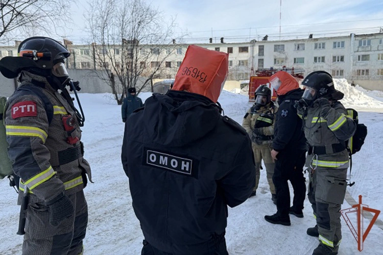 На Колыме Росгвардия и МЧС провели совместную пожарно-тактическую тренировку