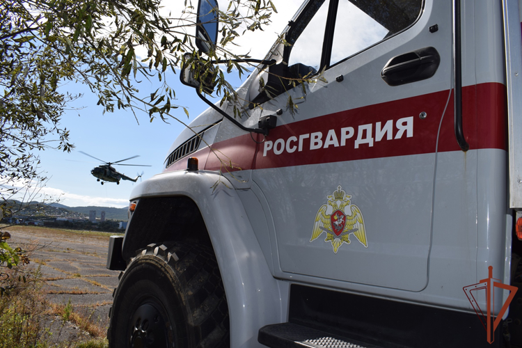 В Приморье офицеры СОБР провели тренировку по беспарашютному десантированию
