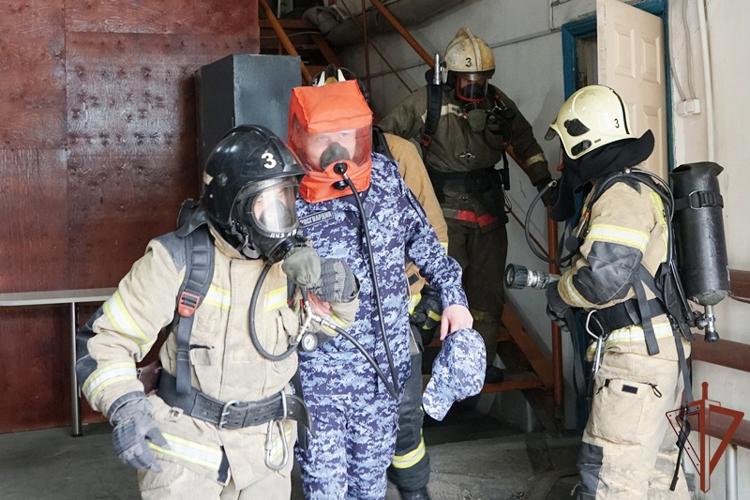Межведомственное пожарно-тактическое учение Росгвардии и МЧС прошло в Улан-Удэ