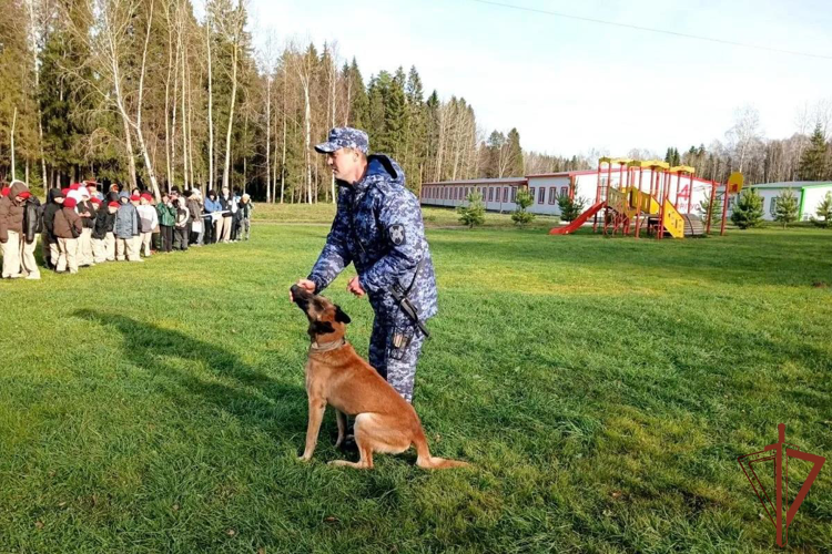 В Удмуртии кинологи Росгвардии рассказали школьникам о своих четвероногих напарниках