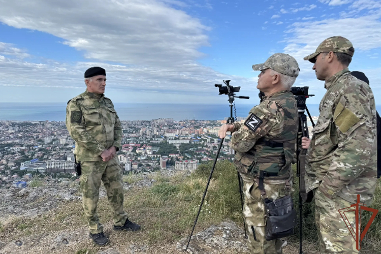 Съемочная группа телеканала «НТВ» побывала в дагестанском ОМОН «Горец»
