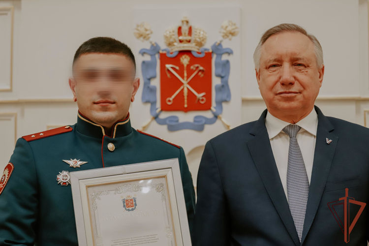 Росгвардейцы приняли участие в приеме губернатора Санкт-Петербурга в честь Дня защитника Отечества