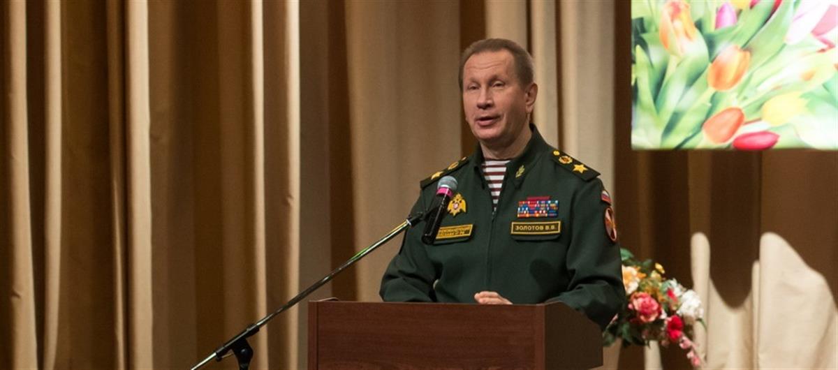 Директор Росгвардии генерал армии Виктор Золотов поздравил военнослужащих-женщин с Международным женским днем