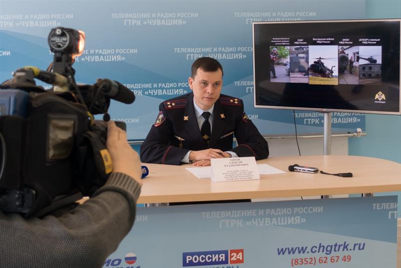 Начальник Отдела Росгвардии по Чувашской Республике провел пресс-конференцию с журналистами
