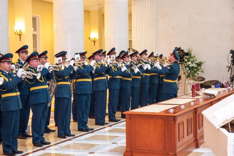 Военный оркестр Северо-Западного округа войск национальной гвардии Российской Федерации выступил в Президентской библиотеке