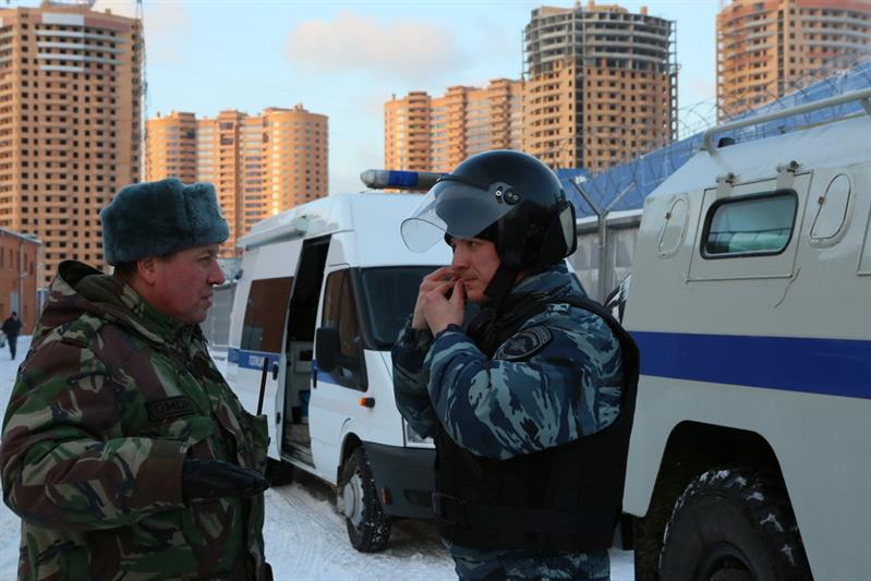 Тактическое учение подразделений СОБРа, ОМОНа и вневедомственной охраны Главного управления Росгвардии по Московской области