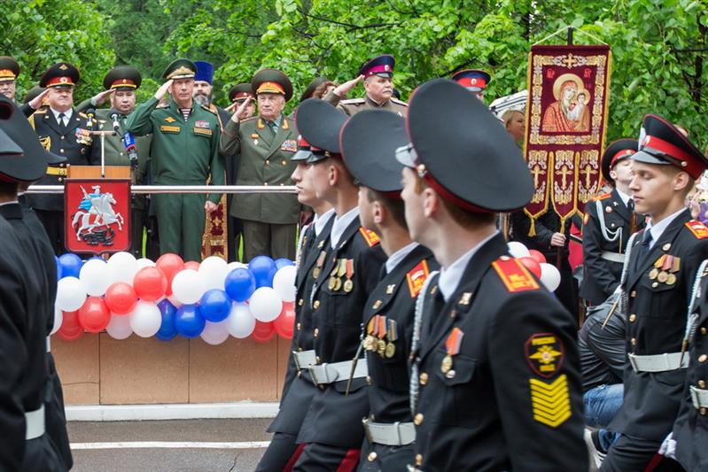 Прощание со Знаменем воспитанников Московского президентского кадетского училища им. М.А. Шолохова