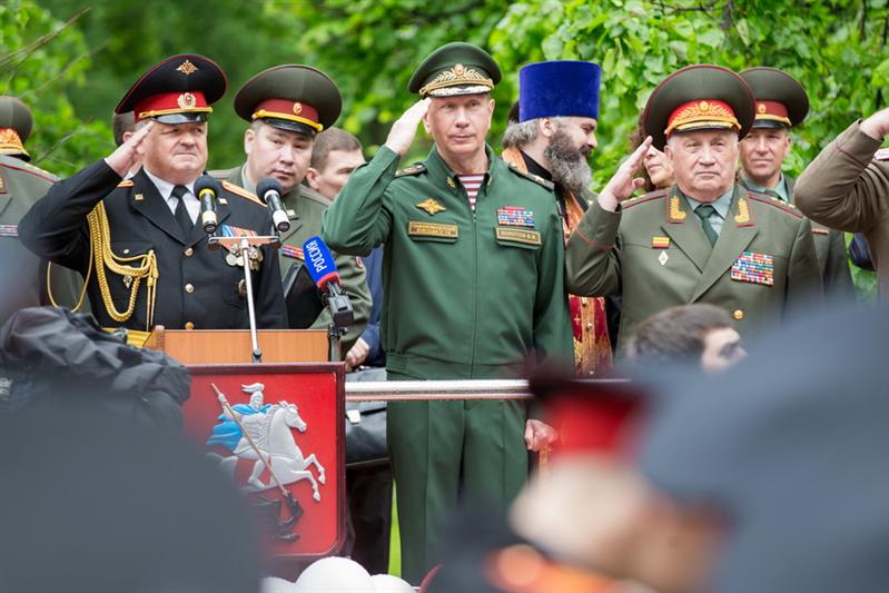 Прощание со Знаменем воспитанников Московского президентского кадетского училища им. М.А. Шолохова