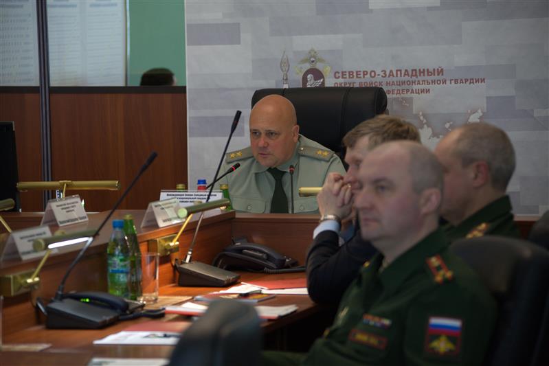 В Северо-Западном округе войск национальной гвардии  Российской Федерации прошел военный совет