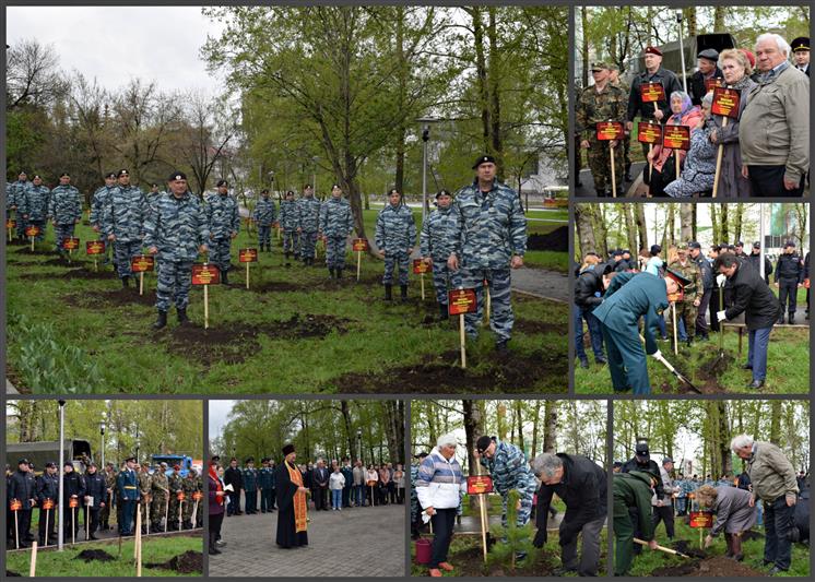В г. Уфе сотрудники и военнослужащие Росгвардии высадили именные деревья в память о погибших сослуживцах