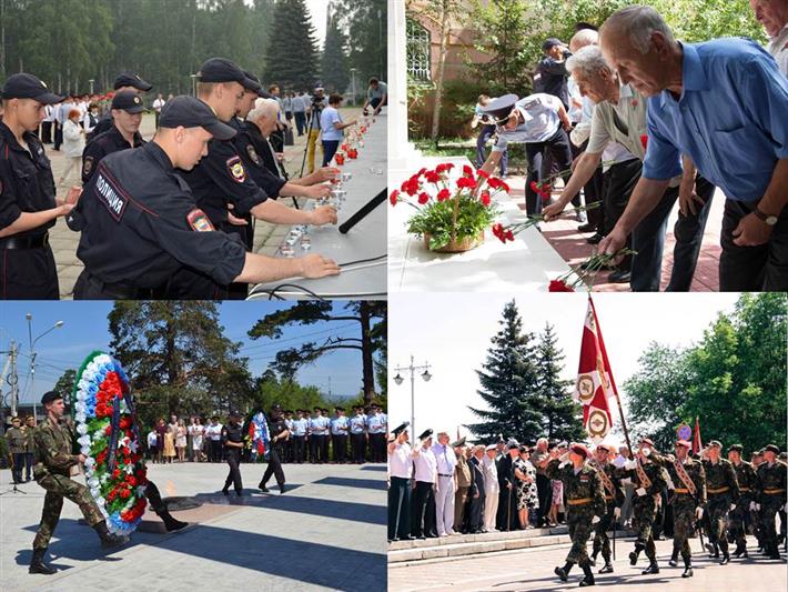 В городах Сибирского Федерального округа военнослужащие и сотрудники Росгвардии приняли участие в торжественных мероприятиях, посвященных Дню памяти и скорби