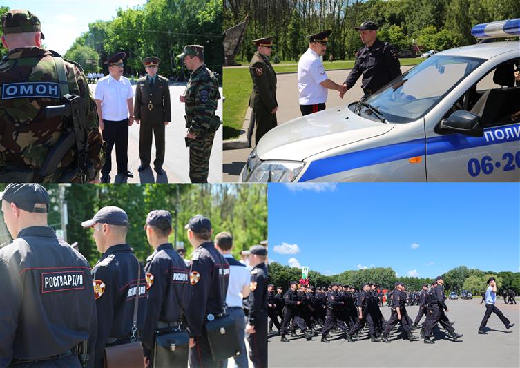 В г. Туле прошёл развод нарядов Росгвардии и полиции, заступающих на боевую службу по охране общественного порядка