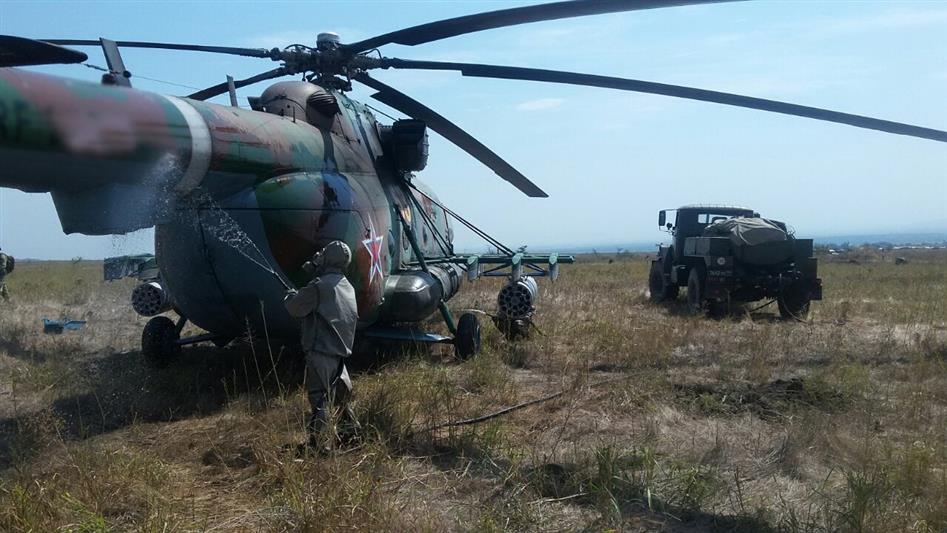 Военнослужащие подразделений радиационной, химической и биологической защиты грозненского соединения провели полигонную практику