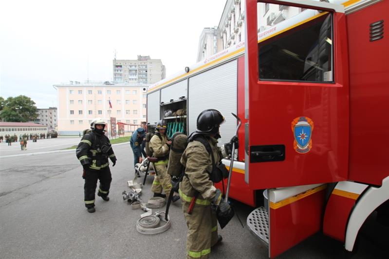 В Управлении Восточного округа Росгвардии состоялась противопожарная тренировка 