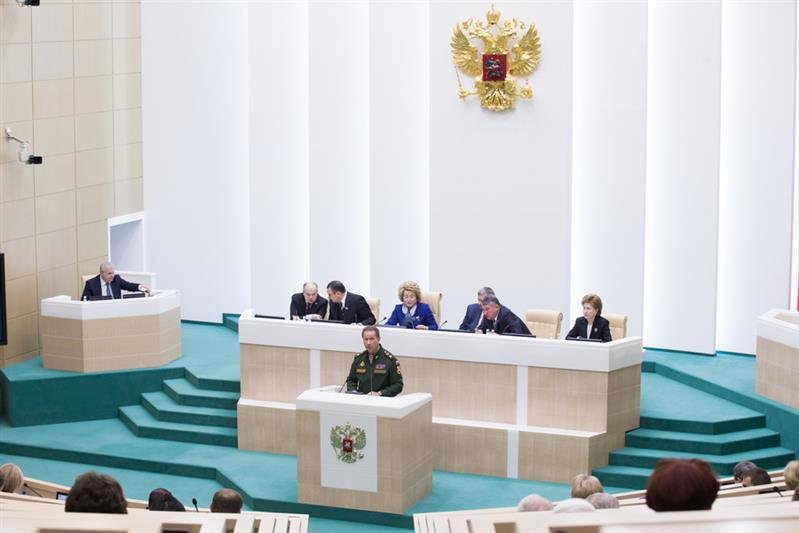 Директор Росгвардии генерал армии Виктор Золотов выступил в Совете Федерации