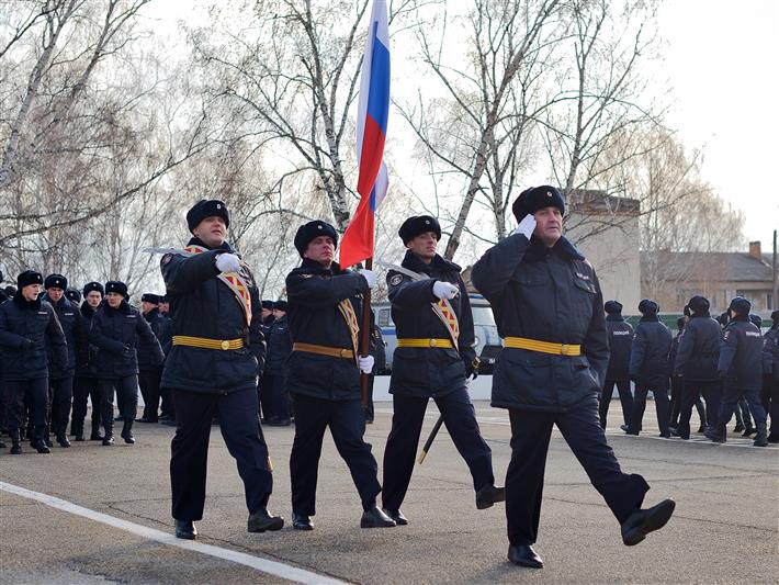 В канун 65-й годовщины со дня образования вневедомственной охраны в Томске сотрудники Росгвардии приняли Присягу