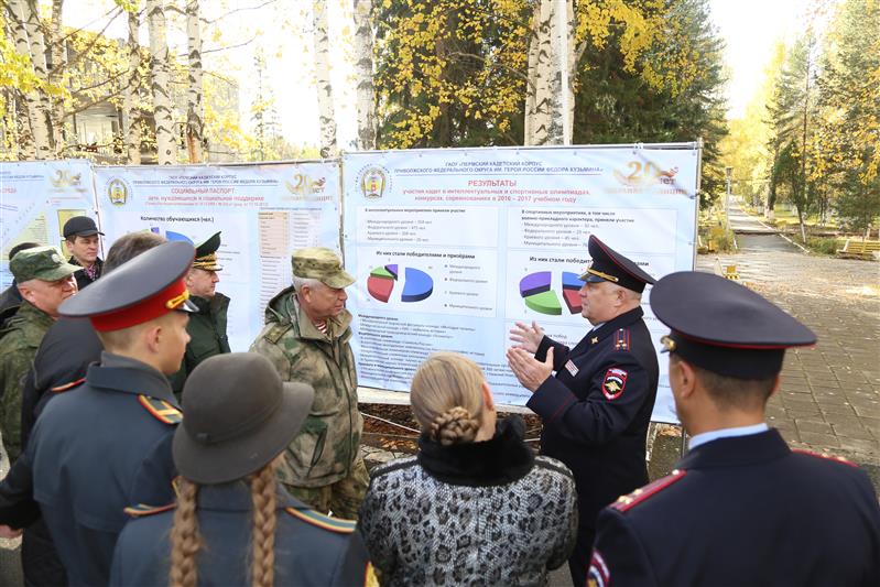 Начальник Главного управления подготовки войск (сил) Росгвардии генерал-лейтенант Юрий Бабкин посетил Пермский кадетский корпус имени Героя России Федора Кузьмина