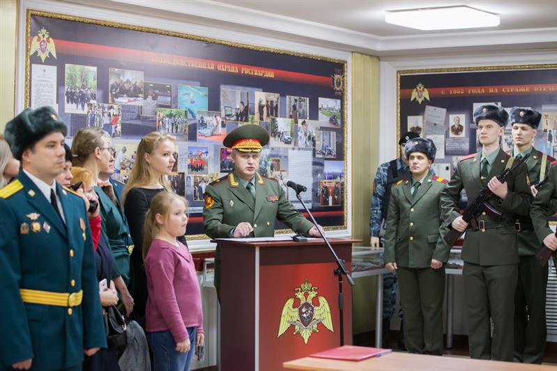 В Центральном музее Росгвардии состоялся торжественный ритуал приведения к военной присяге первых военнослужащих научной роты