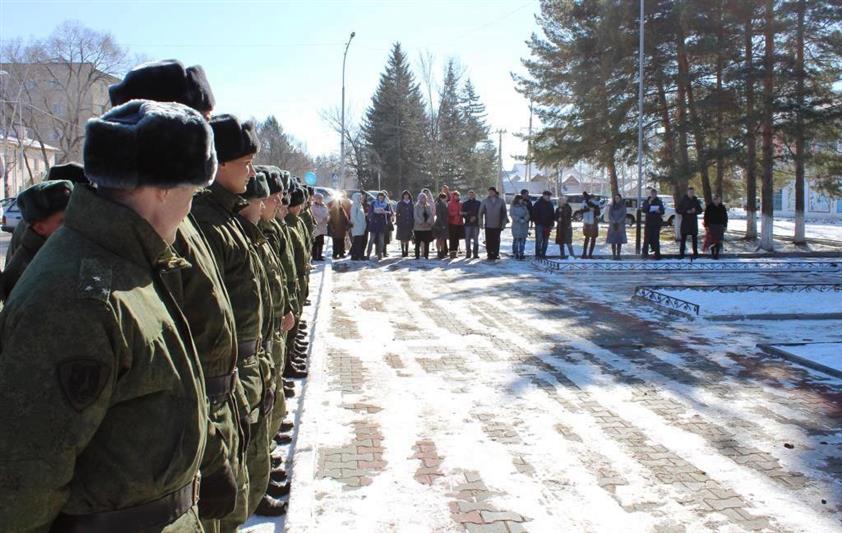 Военнослужащие Восточного  округа Росгвардии приняли участие в открытии реконструированного обелиска памяти воинов, погибших во время Великой Отечественной войны