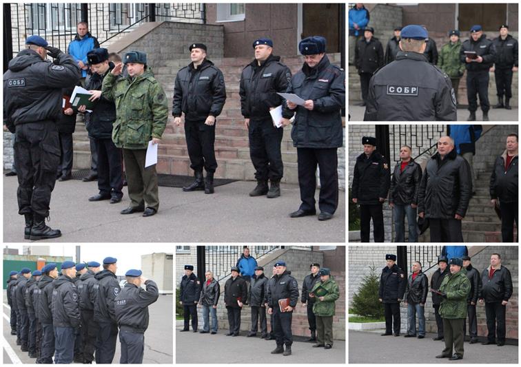 В Управлении Росгвардии по Курской области состоялось торжественное построение, посвященное Дню бойцов СОБРа 