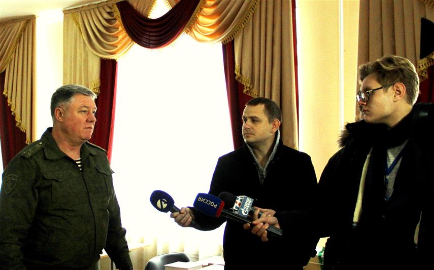 Начальник Управления Росгвардии по Астраханской области встретился с корреспондентами региональных телекомпаний