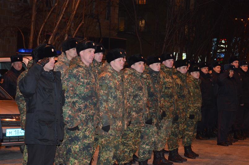 В Мурманске прошел общегородской инструктаж комплексных сил Росгвардии и полиции