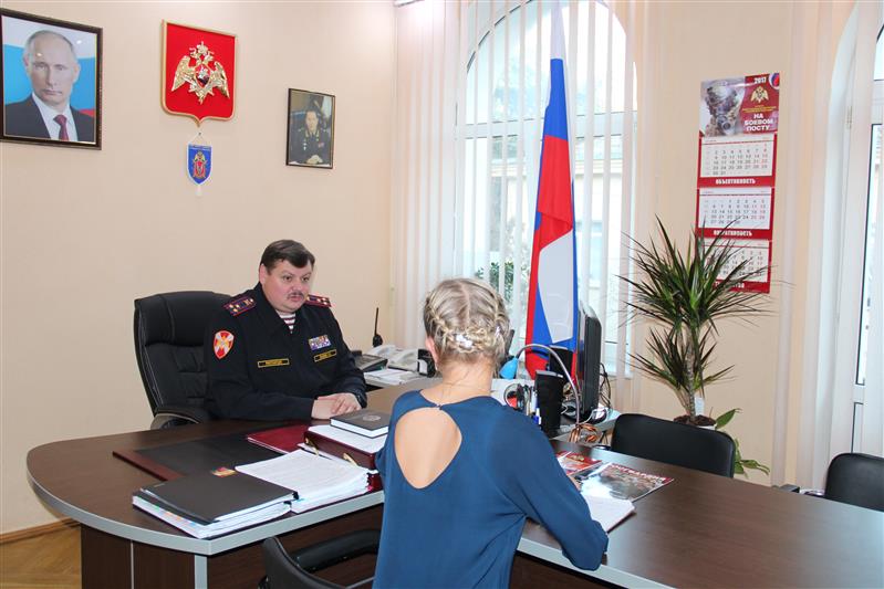 В Управлении Росгвардии по городу Севастополю состоялся день приема граждан 