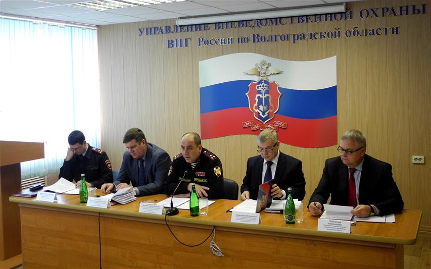 В Управлении Росгвардии по Волгоградской области состоялось заседание Координационного совета по взаимодействию с частными охранными организациями