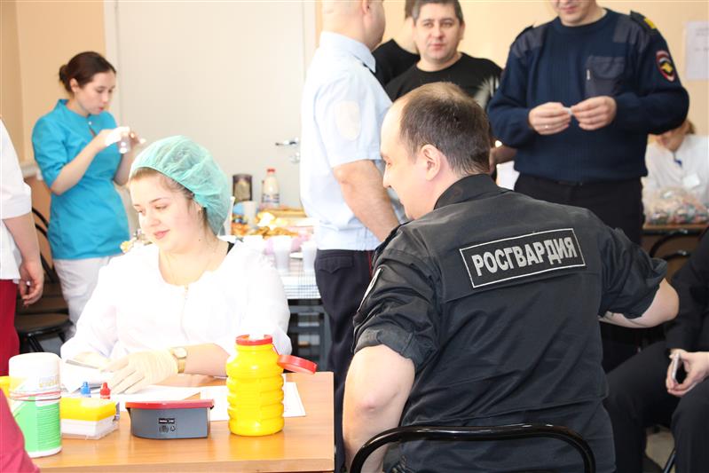 В Московской области сотрудники Росгвардии приняли участие в акции «Спасибо, донор!»
