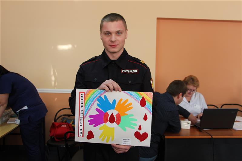 В Московской области сотрудники Росгвардии приняли участие в акции «Спасибо, донор!»