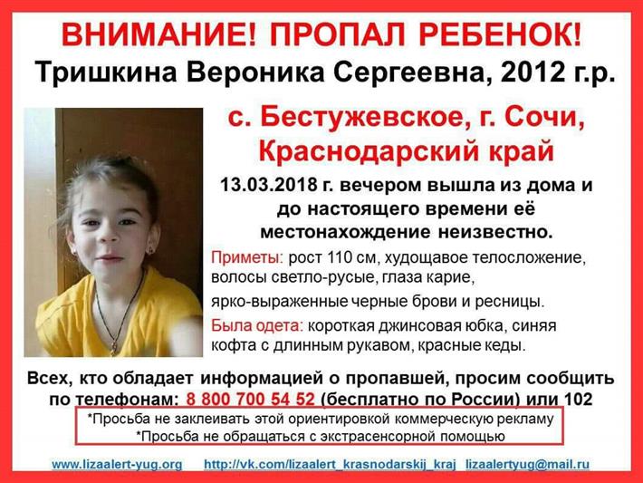 Росгвардия подключилась к поискам пропавшего ребенка в Сочи