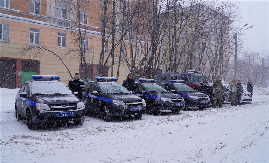 В Мурманске состоялся общегородской развод нарядов Росгвардии и полиции