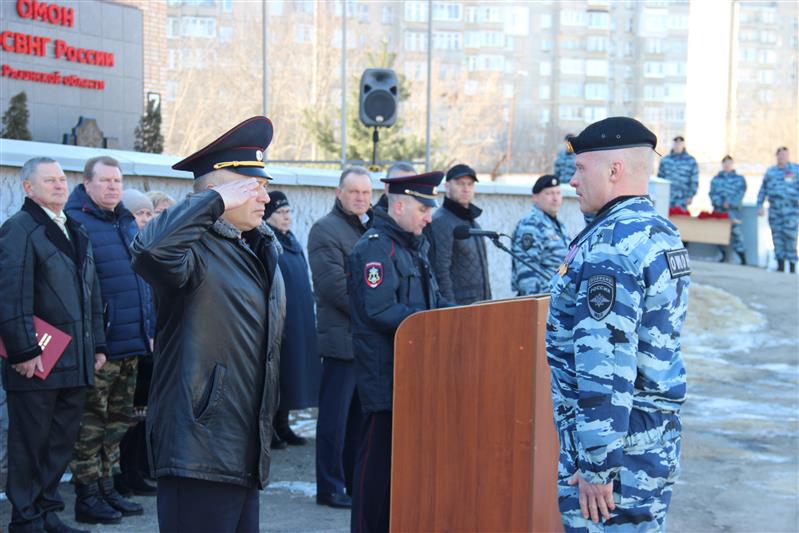 В рязанском ОМОН отметили 25-ю годовщину со дня создания спецподразделения