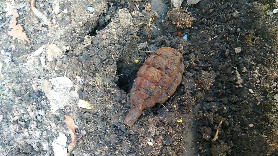 В Санкт-Петербурге сотрудники ОМОН обследовали боевую гранату, обнаруженную при благоустройстве газона