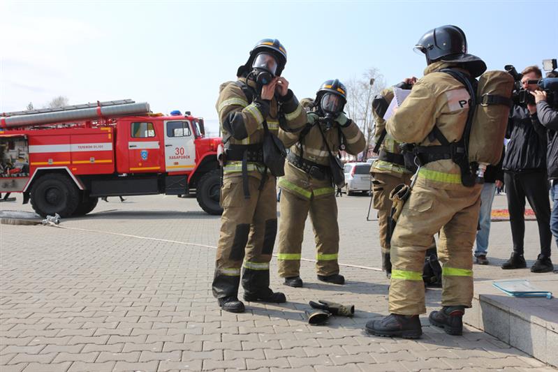 В Хабаровске состоялось межведомственное пожарно-тактическое учение с участием сотрудников Росгвардии