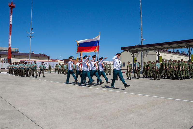Военнослужащие Южного округа открыли памятник, посвящённый сослуживцам, погибшим при исполнении воинского долга