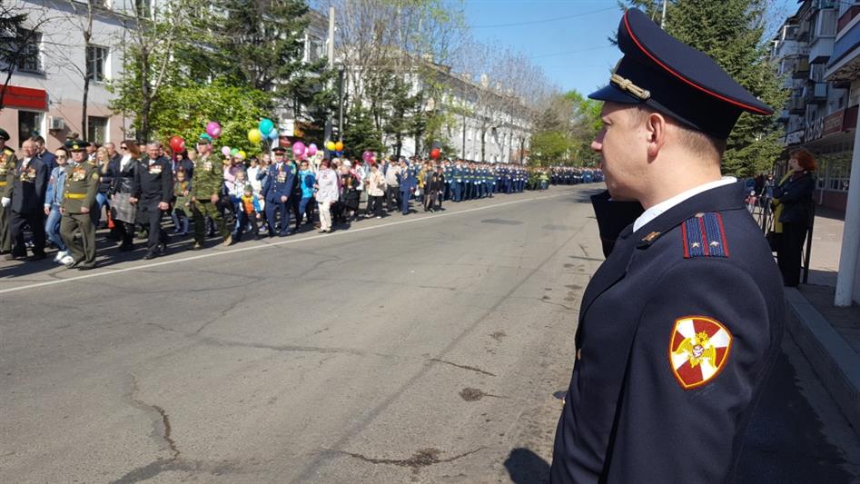 Росгвардейцы Восточного округа приняли участие в Параде Победы и в шествии «Бессмертного полка» (фото, видео)