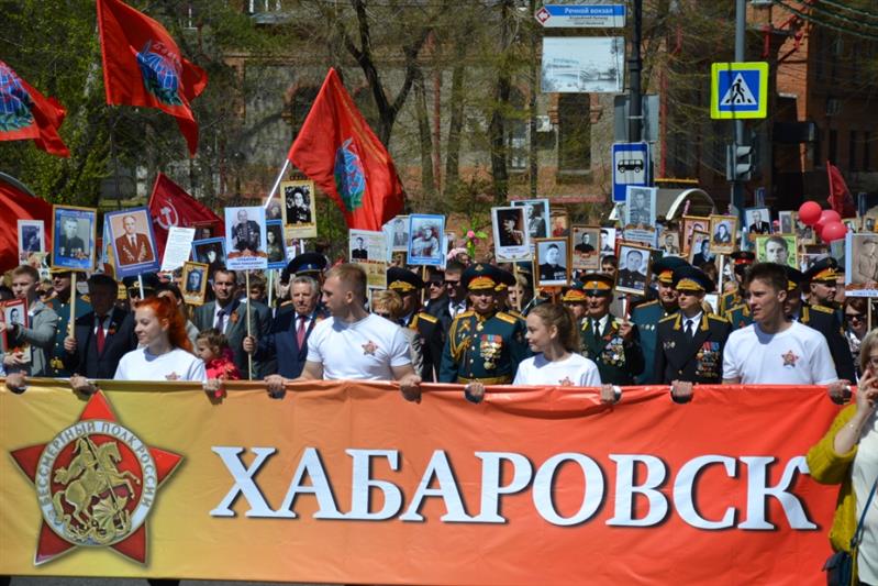 Росгвардейцы Восточного округа приняли участие в Параде Победы и в шествии «Бессмертного полка» (фото, видео)