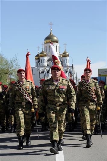 Военнослужащие Отдельной дивизии оперативного назначения им. Ф.Э. Дзержинского войск национальной гвардии Российской Федерации приняли участие в праздновании  Дня Победы в Реутове