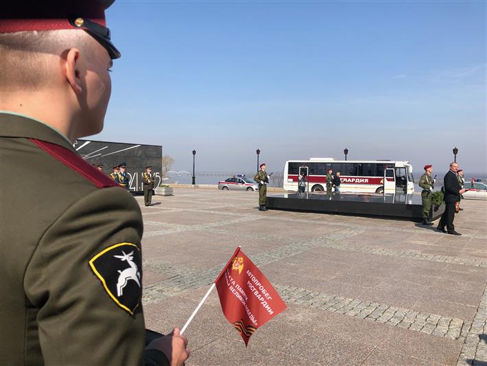 В Нижнем Новгороде стартовал приволжский этап автопробега Росгвардии «Вахта памяти. Сыны Великой Победы» (фото, видео)