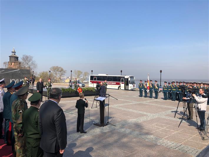 В Нижнем Новгороде стартовал приволжский этап автопробега Росгвардии «Вахта памяти. Сыны Великой Победы» (фото, видео)