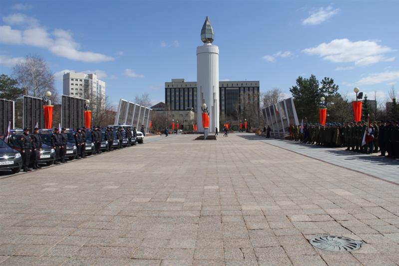 Тюмень приняла эстафету Всероссийской патриотической акции - автопробег Росгвардии «Вахта памяти. Сыны Великой Победы»