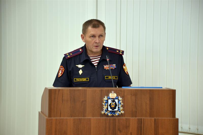 Начальник Управления Росгвардии по Хабаровскому краю выступил перед депутатами краевой думы 