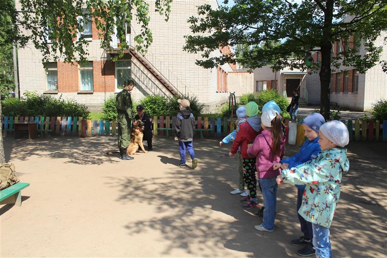 Вологодские росгвардейцы научили дошколят дрессуре служебных собак