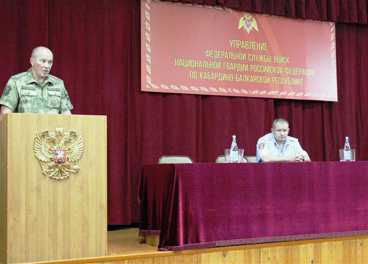 В Нальчике личному составу Управления Росгвардии по Кабардино-Балкарской Республике представлен новый руководитель 