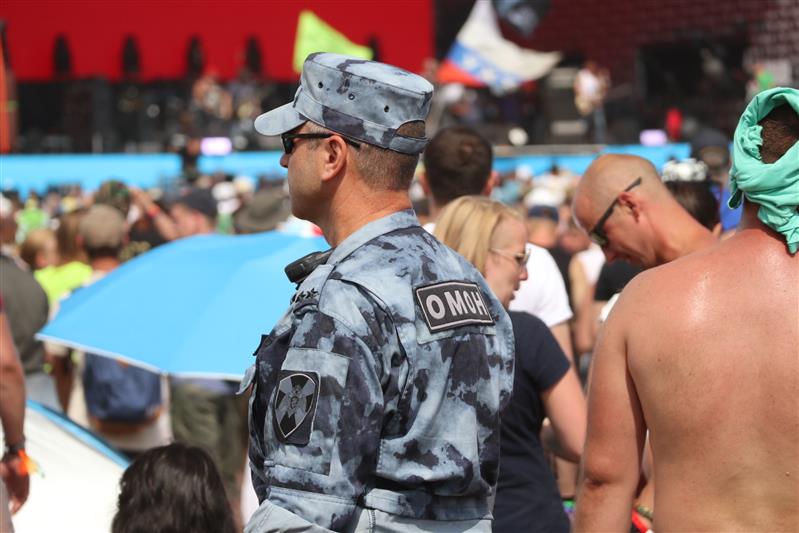 Военнослужащие и сотрудники Центрального округа Росгвардии обеспечили правопорядок во время проведения музыкального фестиваля «Нашествие»