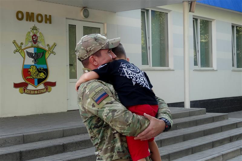Тульский СОБР и белгородский ОМОН вернулись из служебной командировки (фото, видео)