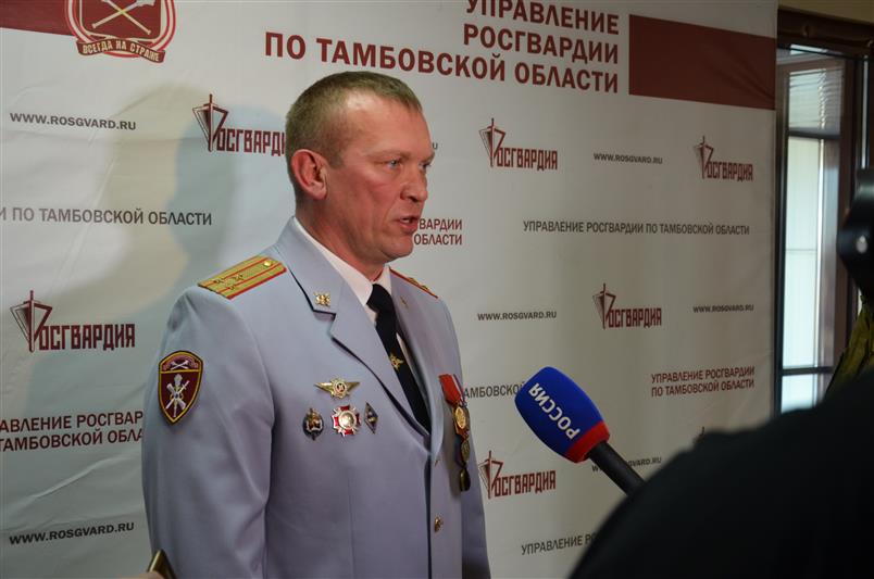 Командующий Центральным округом Росгвардии генерал-полковник Игорь Голлоев представил личному составу Управления Росгвардии по Тамбовской области нового руководителя